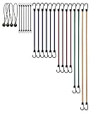 Shepherd Hardware 8071E General Grade Bungee Cord Assortment - 6 Sizes, 24-Pack,