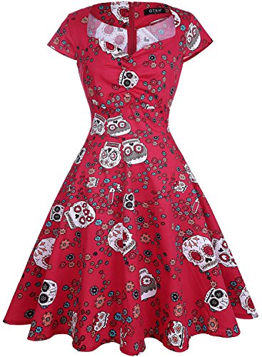 skull rockabilly dress