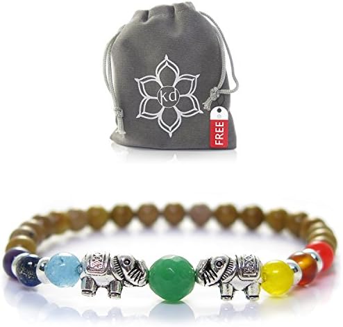 Kanti Design 7 Chakra Elephant Bracelet