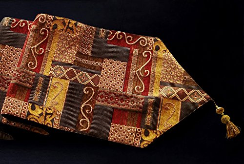Artbisons Table Runner Gold Illusion 95x13" Thickly Fashion Handmade Tablerunner
