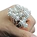 Pixnor Bridal Wedding Hair Pins Prom Faux Small Pearl Rhinestone Crystal Flower Hair Styling U Pins 10 pcs