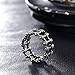 Denvosi Stainless Steel Ring Simple Bike Chain Punk and Rock Biker Ring for Men Size 9