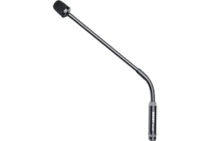 MRSDY Gooseneck Microphone, 17 Inch Professional XLR Wired Dynamic Mic, Black Metal Supports 360° Rotation, Bending, Noise Reduction, Suitable for Audio Mixer, Vocoder and DJ