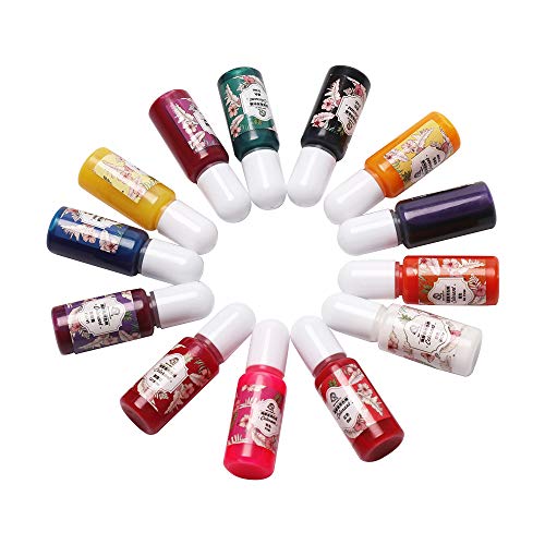 5 Pieces 30ML Crystal Epoxy Resin 13 Color Liquid Pigment 12 Glitter Sequins with Mini Lamp 1 Tweezer For DIY Handcraft Jewelry Earrings Necklace Bracelet Nail Art Accessories