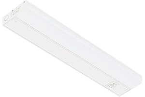 GETINLIGHT 18-inch Hardwired Only 3 Color LED Under Cabinet Lighting, Selectable 3000K/4000K/5000K, Dimmable, Matte White Finished, ETL Listed, IN-0201-12-WH-345K
