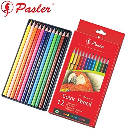 Pasler Color Pensils Set of 12 Pre-Sharpened Colored Pencils