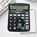 2 Packs of 12-Digit Standard Desktop Calculator, SourceTon Basic Handheld Calculator with Large LCD Display and Large Buttons, Dual Powered Office Calculator, Black