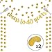 Threemart Glittery Gold Cheers to 40 Years Banner for 40th Birthday Wedding Anniversary Party Decoration