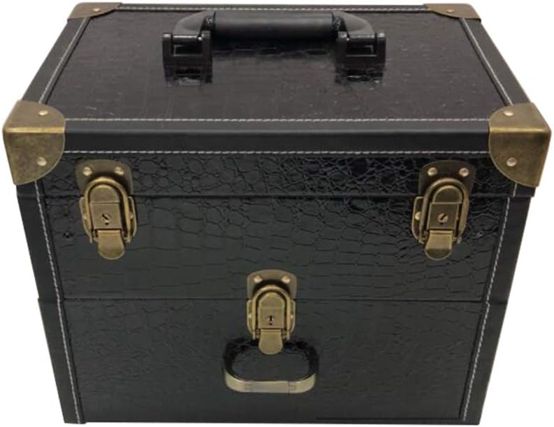 Travel Makeup Case - Organizer Train Bag Cases Artists Bags Cosmetic Organizers Storage Box,BlackB