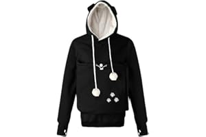ALYC Women Hoodies, Pet Holder Cat Dog Large Pouch Carriers Pullover Fleece Sweatshirt with Soft Pet Pouch