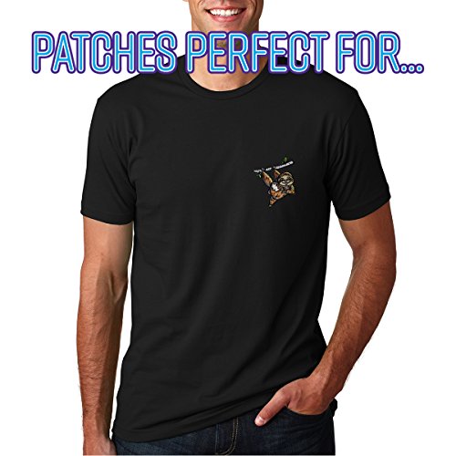 Pot Smoking Pals Lazy Hanging Sloth - Iron on Embroidered Patch Applique