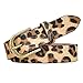 Talleffort Leopard Print PU leather Belt Women's Waist Belt Artificial Horse hair Belts for Women S
