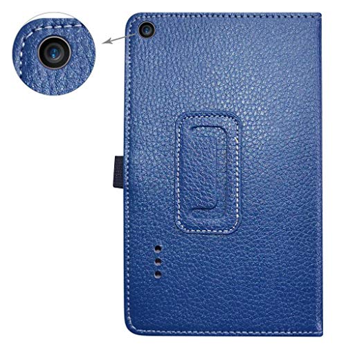 MediaPad T3 7.0 Case,Mama Mouth PU Leather Folio 2-Folding Stand Cover with Stylus Holder for Huawei MediaPad T3 7.0 Inch Tablet,Dark Blue