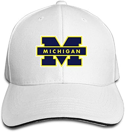 Michigan Wolverines Football Jim Harbaugh Sandwich Cap Snapback Hats Fitted White