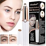 Eyebrow Trimmer for women, Eyebrow Hair Remover, Painless Portable Precision Electric Eyebrow Hair Trimmer, Epilator for women Eyebrows with LED Light, Rose Gold (Batteries not Included)