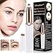 Eyebrow Trimmer for women, Eyebrow Hair Remover, Painless Portable Precision Electric Eyebrow Hair Trimmer, Epilator for women Eyebrows with LED Light, Rose Gold (Batteries not Included)