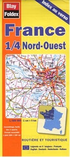 Download Carte routière : France 1/4 Nord-Ouest (avec index au verso et légende en 5 langues) PDF