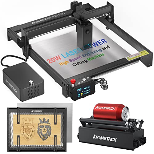 ATOMSTACK A20 Pro 20W Laser Engraver and Cutter, 130W Laser Engraving
