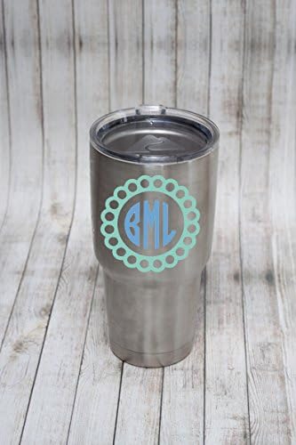 Dotted Circle Lilly Pulitzer Yeti Tumbler Monogram Decal