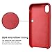 Anuck Case for iPhone XR Case 6.1 inch, Anti-Slip Liquid Silicone Gel Rubber Bumper Case with Soft Microfiber Lining Cushion Slim Hard Shell Shockproof Protective Case Cover - Red