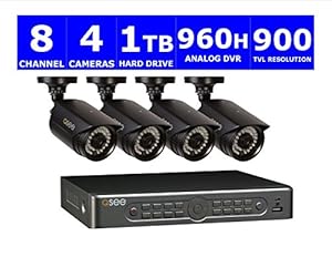 for adapter power q-see dvr : QT5682 See Q System High Channel 8 Surveillance 4V3 Amazon.com 960H DVR 1 4 Security with