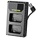 Nitecore USN1 Digital Dual Slot Travel Camera Charger for Sony NP-FW50 Batteries, Compatible with a5000, a5100, a6000, a6300, a6500, a7, a7 II, a7R. a7R2, a7S, a7s II, DSC-RX10s and LumenTac Adapter