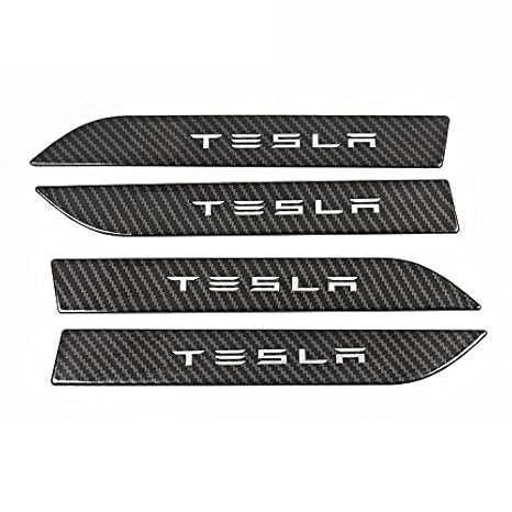 Topdall Car Door Handle Cover Trim Protector Sticker Carbon Fiber Decal Accessory For Tesla Model X