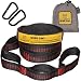 Wise Owl Outfitters Talon Hammock Straps - Combined 20 Ft Long, 38 Loops W/ 2 Carabiners - Easily Adjustable, Tree Friendly Must Have Gear for Camping Hammocks Like Eno Red Stitching