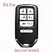 Coolbestda 2Pcs Rubber 6Buttons Smart Key Remote Fob Cover Case Skin Jacket Keyless Protector Bag for 2014 2015 2016 Honda Odyssey EXL KR5V1X