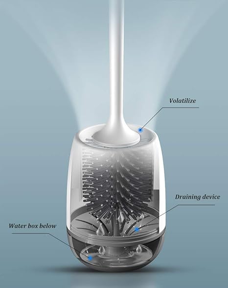 Salle De Bain Et Wc Ameublement Et Decoration Runzi Brosse Wc En Silicone Avec Support En Poils Souples En Silicone Pour Salle De Bain Et Cuvette Wc Avec Poignee Antiderapante Avec Poils