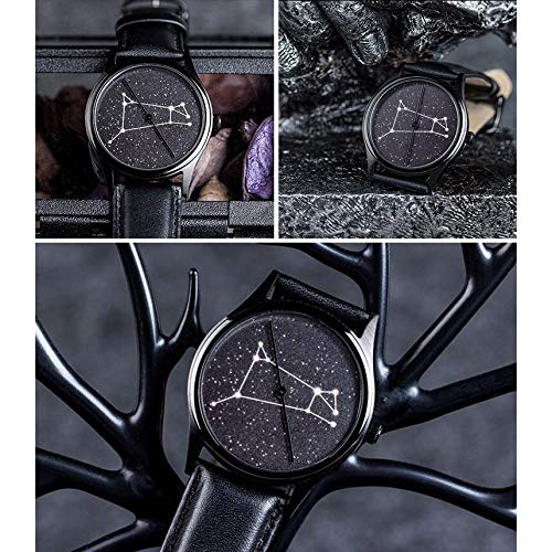 Reloj De Moda para Pareja Impermeable 12 Constelación Estilo Reloj Casual Niños Y Niñas Aries - Imagen 4