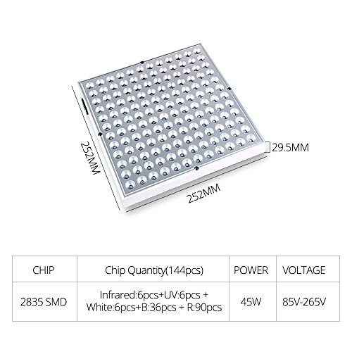 45W Rectangular Full Light Flat Plate Plant Seedling Light (45W)