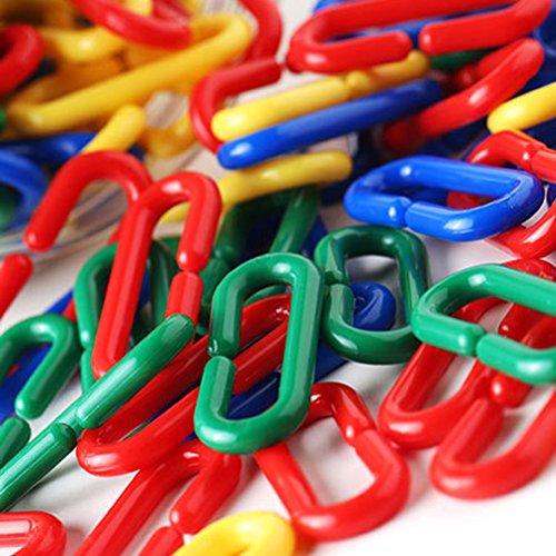 TOYMYTOY 400pcs Plastic Cclips Hooks Chain Links Clinks Kids