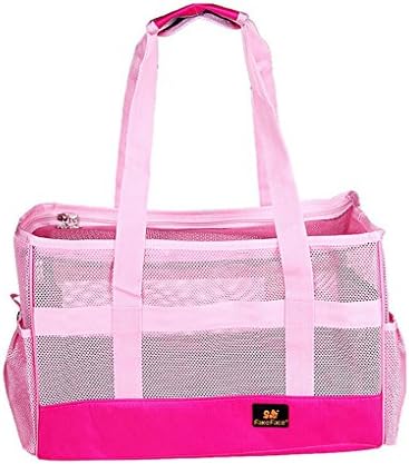 Greenery Travel Pet Carrier Tote Handbag Summer Cool Breathable Mesh Bed Hammock Soft Sided Carrier Portable Shoulder Bag Sling Pack for Small Medium Pet Dog Cat Rabbit Animals