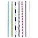 Reusable Straws from Kuhli - 6 Pack Mixed Designs, Hard Plastic - No BPA, Fun Colors & Designs…