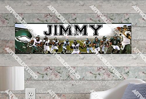 Philadelphia Eagles #2 - 8.5"x30" Personalized Name Poster, Customize Name Sign, Birthday Party Banner