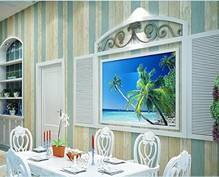 Blue And White Vertical Stripes Wallpaper Pink Children Room