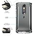 Moto Droid Turbo 2 Case, POETIC Affinity Series Premium Thin/No Bulk/Slim fit/Clear/Dual Material Protective Bumper Case for Moto Droid Turbo 2 (2015) Frosted Clear/Clear
