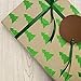 JAM PAPER Gift Wrap - Christmas Kraft Wrapping Paper - 25 Sq Ft - Green Trees on Brown Kraft Paper - Roll Sold Individually