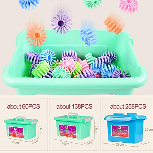 HAPPYMATY Building Blocks Snow Flakes Brain Flakes Interlocking Plastic Disc Set Education Building Discs STEM Educational Toys