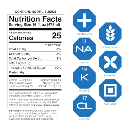 CLEAR CUT HERO (HEROAID) SPORTS DRINK, COSMIC BLUE RAZZ | OFFICIAL FINISHER BEVERAGE OF SPARTAN | 670MG OF ESSENTIAL ELECTROLYTES, NATURAL FLAVORS & INGREDIENTS, LOW-CALORIE | 16 FL OZ (PACK OF 12)