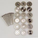 Airgoesin 18 Dental Diamond Polishing Wheel Disc Cutter Plaster+ 10 HP Shank Mandrel 2.35mm