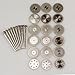 Airgoesin 18 Dental Diamond Polishing Wheel Disc Cutter Plaster+ 10 HP Shank Mandrel 2.35mm