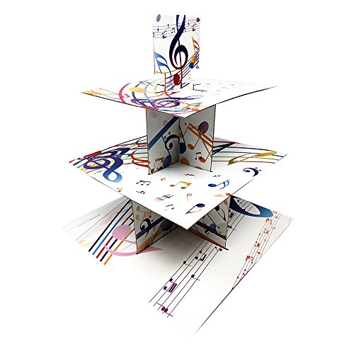 image for Blue Orchards Music Cupcake Stand & Pick Kit, Music Party Supplies, Mu