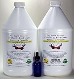 PHP 2 Gallons of Certified Pure 35% Food Grade Hydrogen Peroxide With Cobalt Dropper Bottle