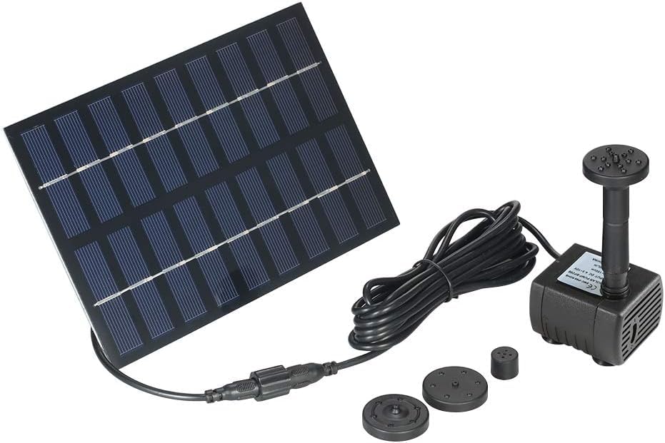 Solar Solar Pond Pump, Solar Panel Solar Panel Powered Solar Water Fountain Solar Water Features for The Garden for Bird Bath, Outdoor Pond, Patio Garden and Fish Tank