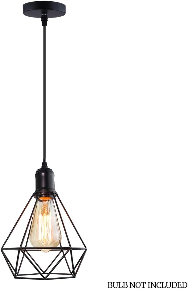 Biqing Industrial Cage Pendant Ceiling Light,Adjustable Hanging Ceiling Lights
