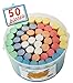 (50 ct Box) Sidewalk Chalk Set Non-Toxic Dustless Chalk Colorful