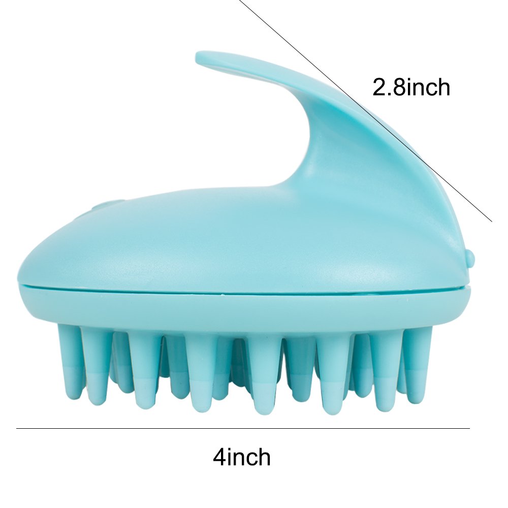 Zinnor Electric Head Scalp Massager Hair Shampoo Comb Hair Care Silicone Massage for Hair Growth Battery Operated Shower Brush Body Washing Brush in Bathroom Wet&Dry Cleaning Tool Household Daily Use