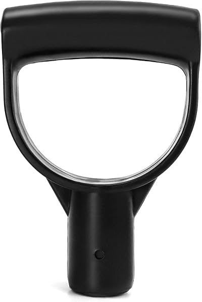 QWORK Spade Handle Replacement 25mm Inner Diameter Garden Fork Handle Black